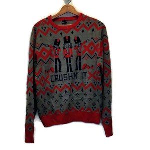 Fifth Sun Size L Nutcracker Crushin It Dab Dance Christmas Holiday Sweater